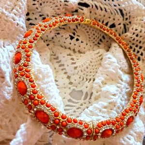 Amrita Singh Bangle Necklace Sagaponack Crystal Choker Necklace 12.5in